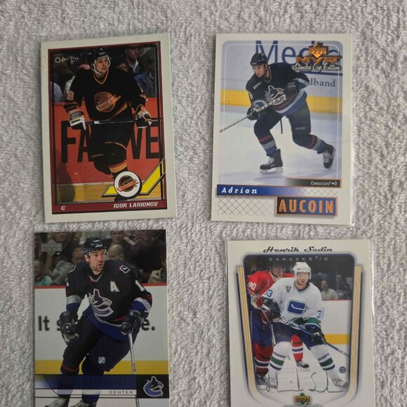 14-Card Vancouver Canucks Lot - Luc Bourdon Rookie, Sedin HOF & Legends - Picture 2 of 8